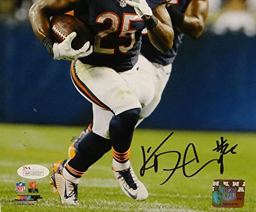 Ka'Deem Carey Signed Blk Chicago Bears 8x10 Running W/ Ball Photo- JSA W Auth - Image 2