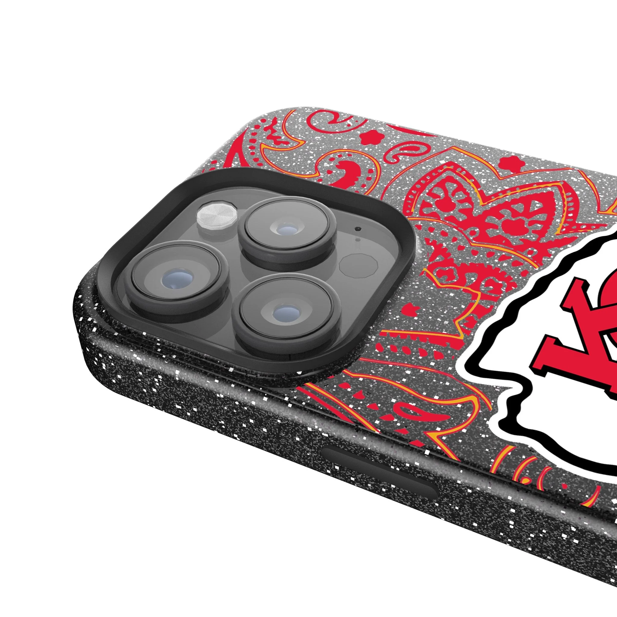 Kansas City Chiefs Paisley Bling Phone Case - Image 4
