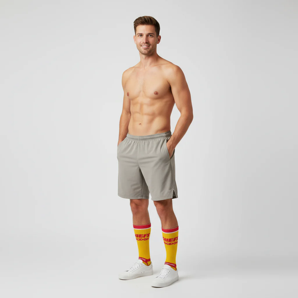 Kansas City Chiefs Premium Knit Crew Fan Logo Gold Socks - Image 2