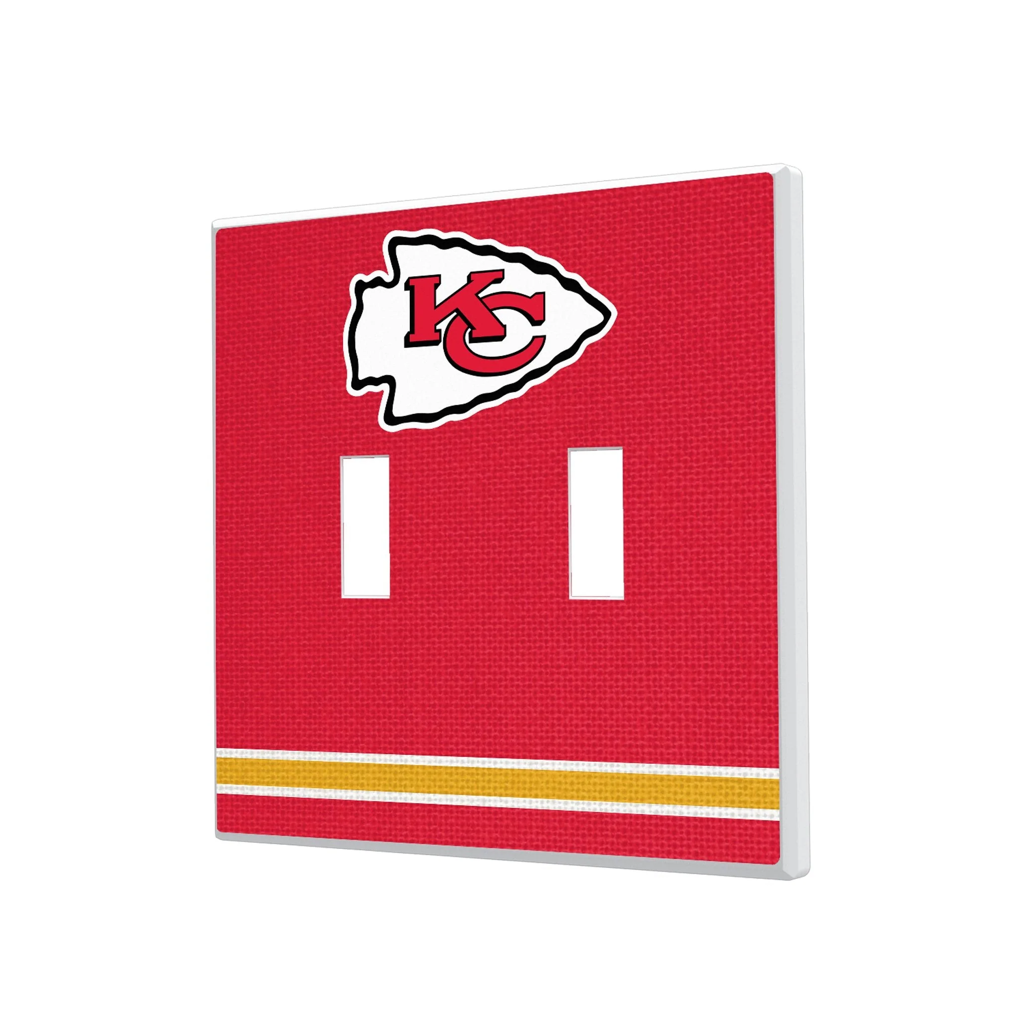Kansas City Chiefs Stripe Hidden-Screw Light Switch Plate - Image 3