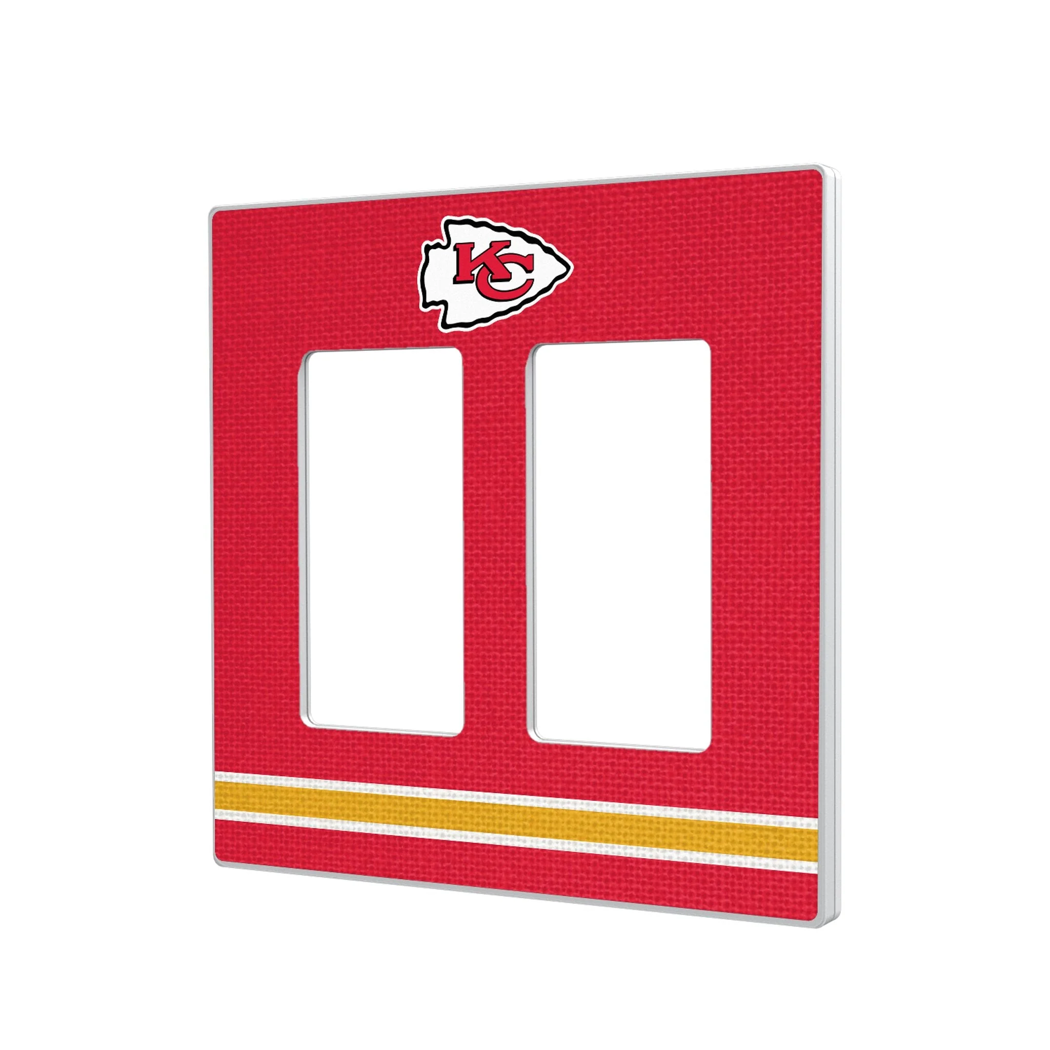 Kansas City Chiefs Stripe Hidden-Screw Light Switch Plate - Image 4