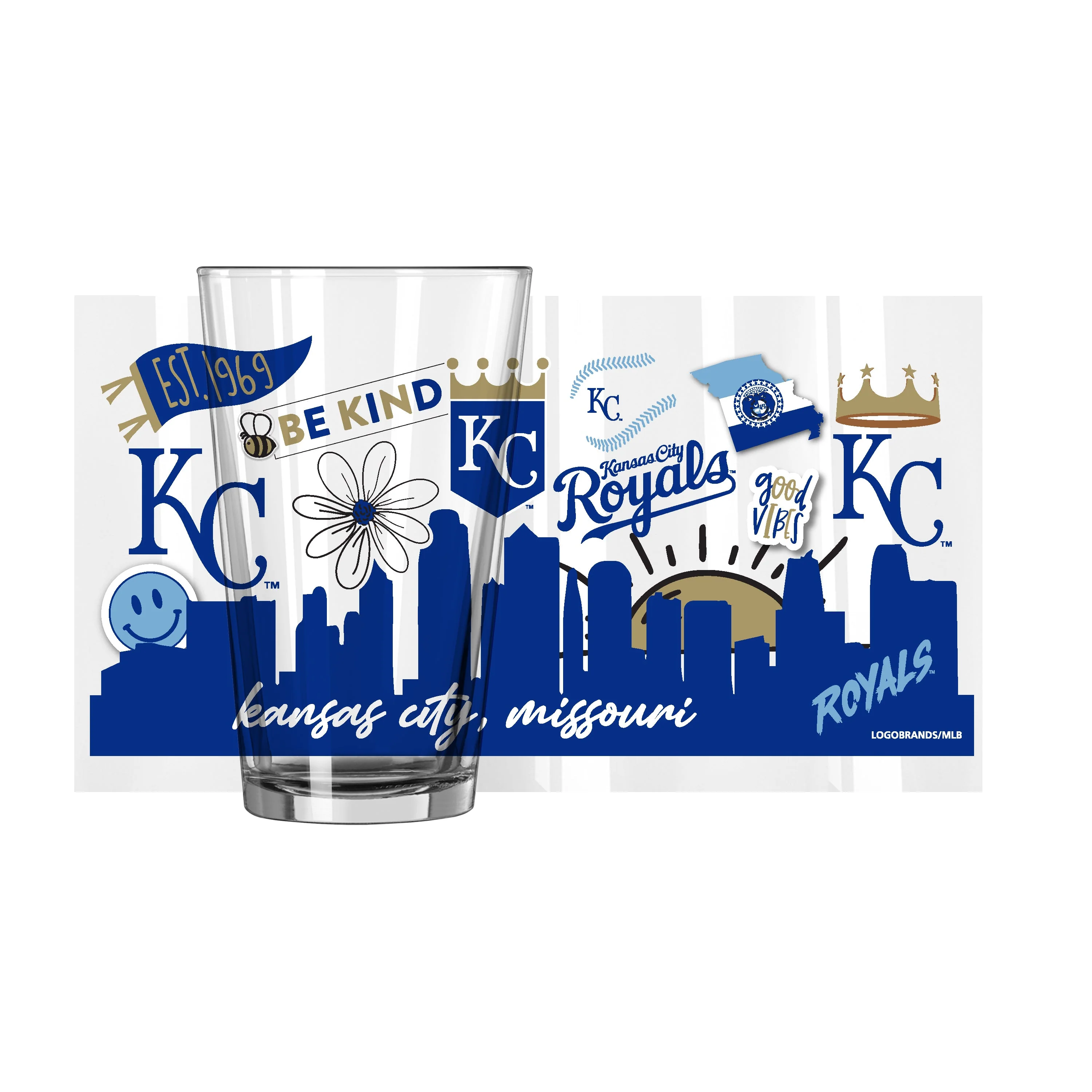 Kansas City Royals 16oz Native Pint Glass - Image 2