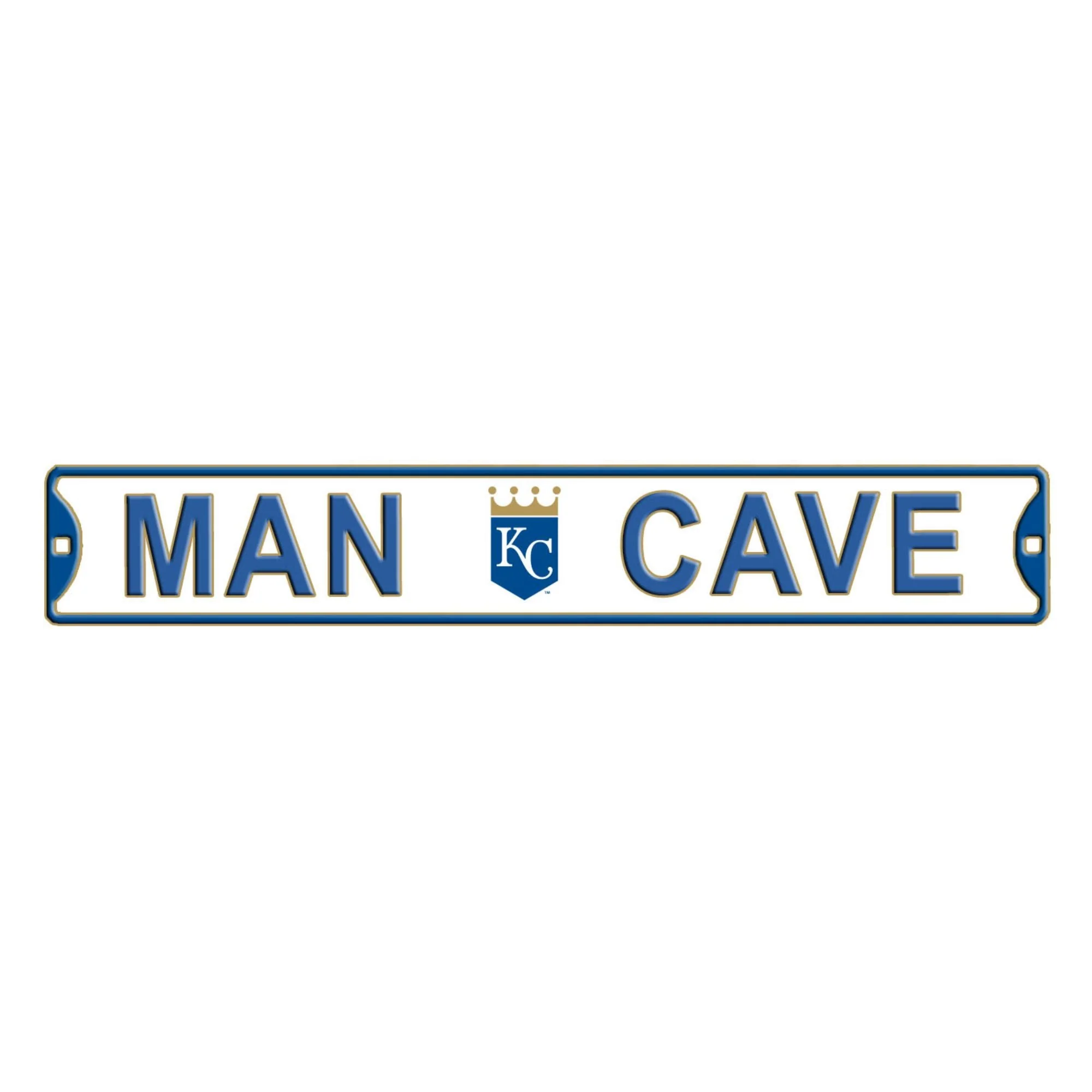 Kansas City Royals- MAN CAVE - Embossed Steel Street Sign