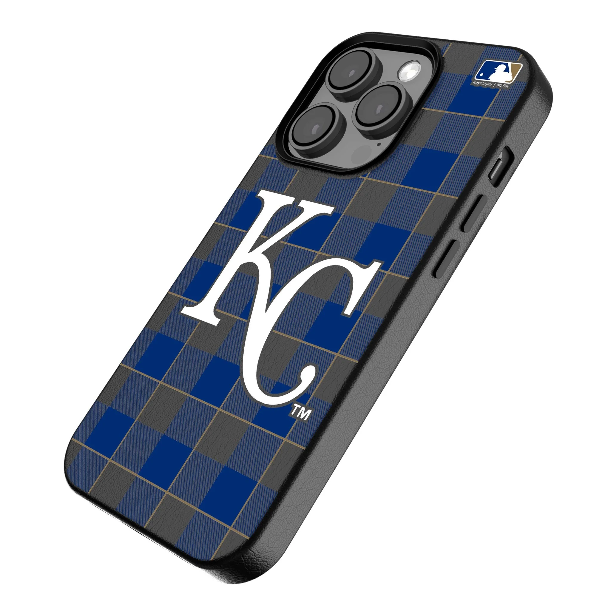 Kansas City Royals Plaid MagSafe Compatible Phone Case for Apple iPhone - Image 2
