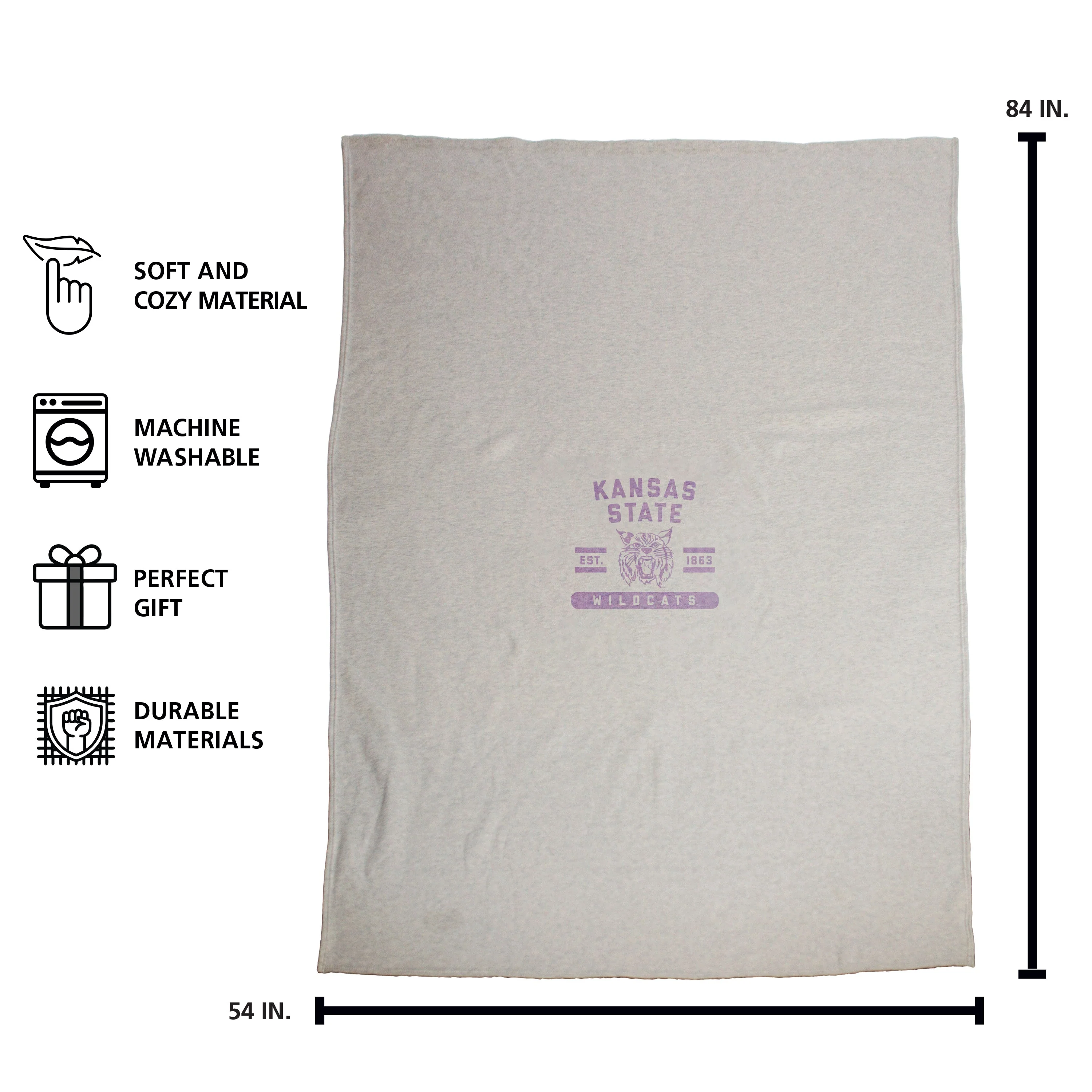 Kansas State Sublimated Sweatshirt Blanket