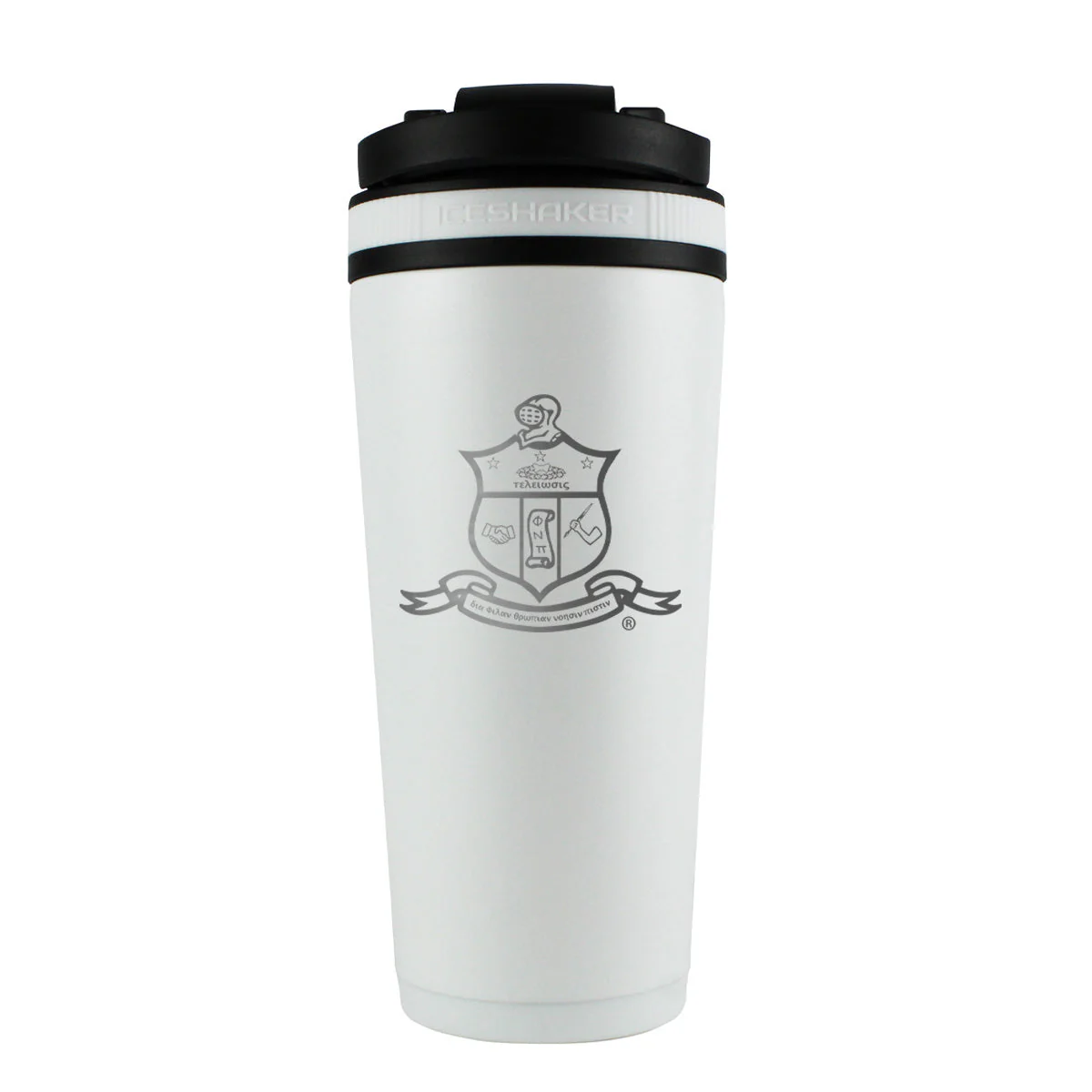 Kappa Alpha Psi Coat of Arms Custom 26oz Ice Shaker - Image 3