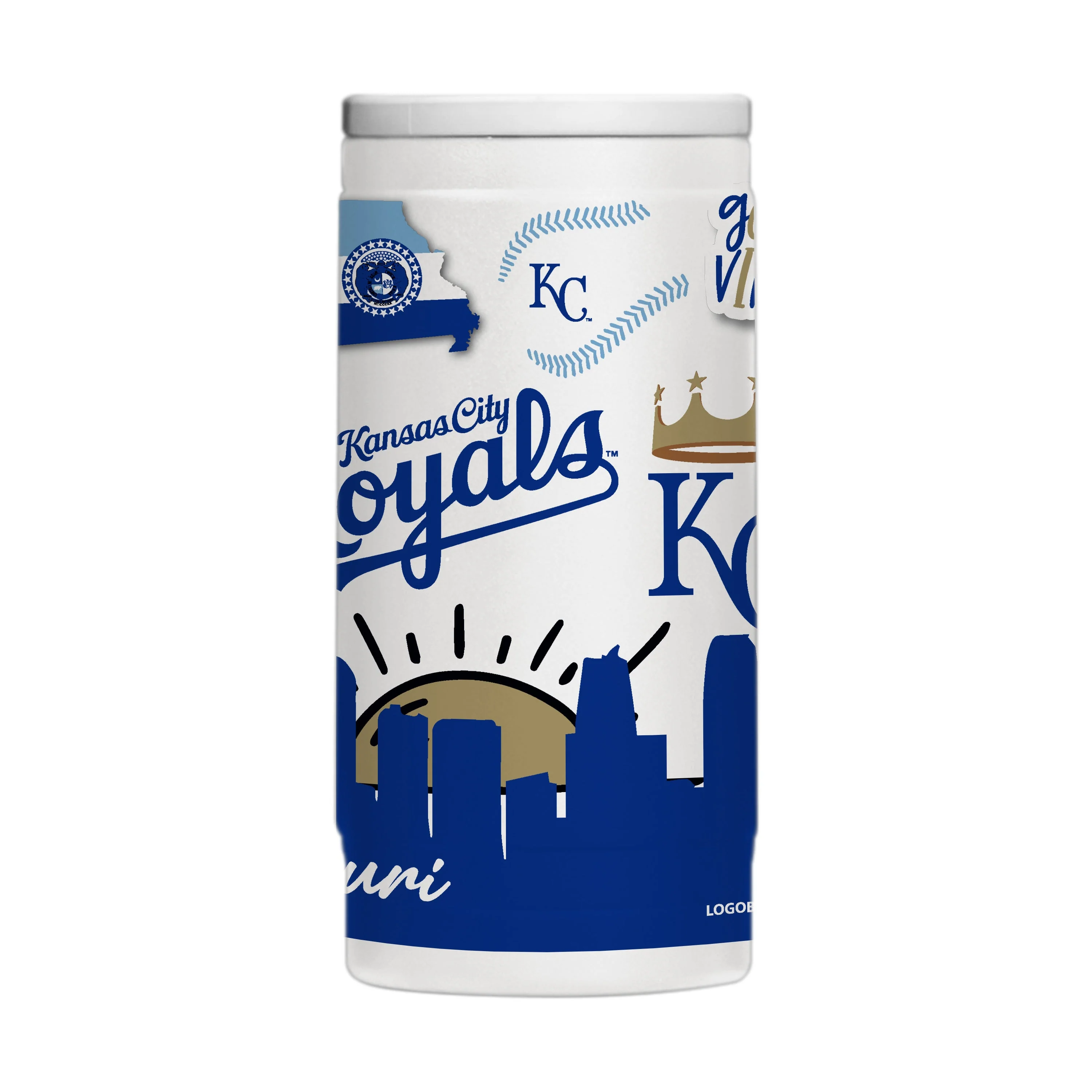 KC Royals 12oz Native Powdercoat SlimCan Coolie - Image 2