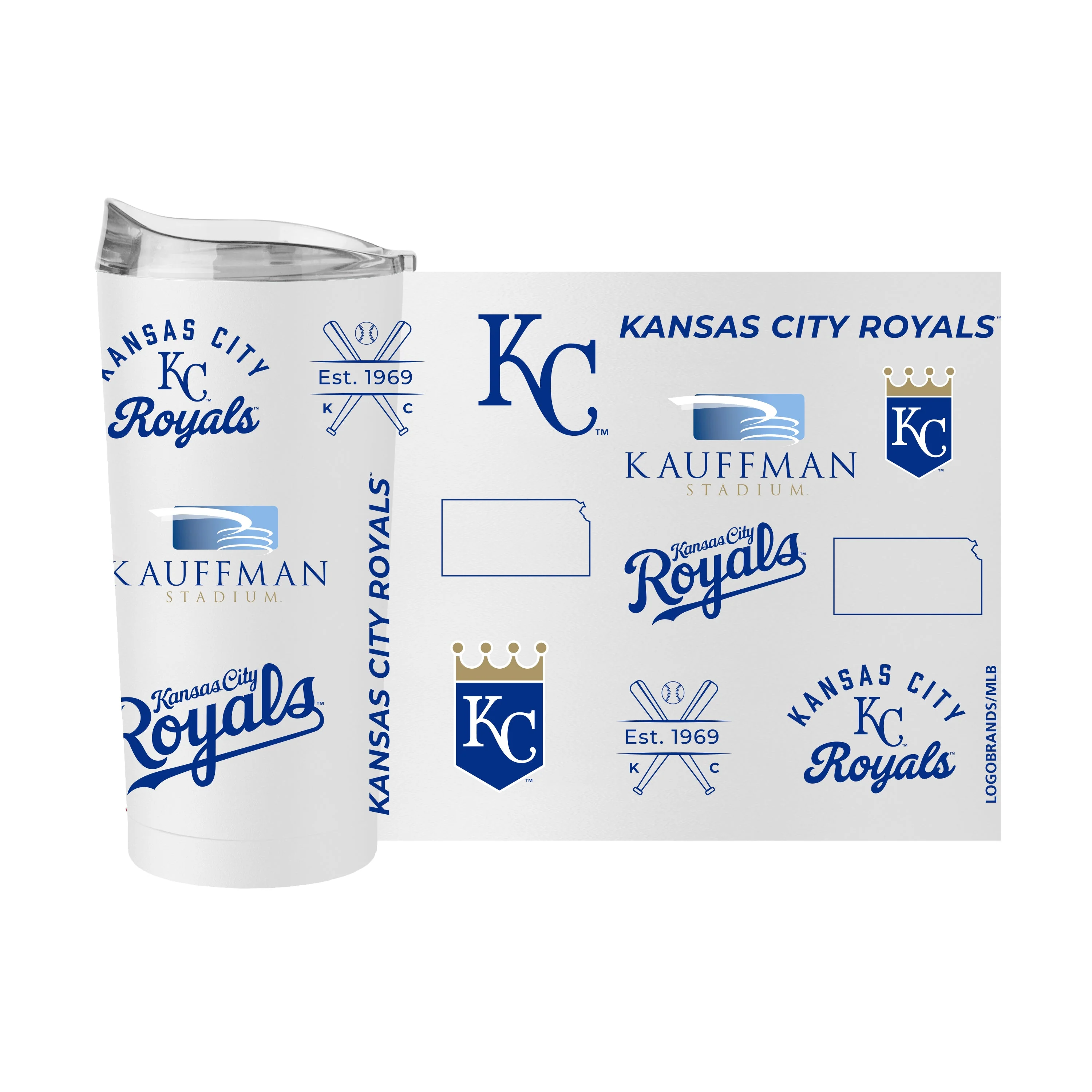 KC Royals 20oz Heritage Threds Powder Coat Tumbler - Image 3