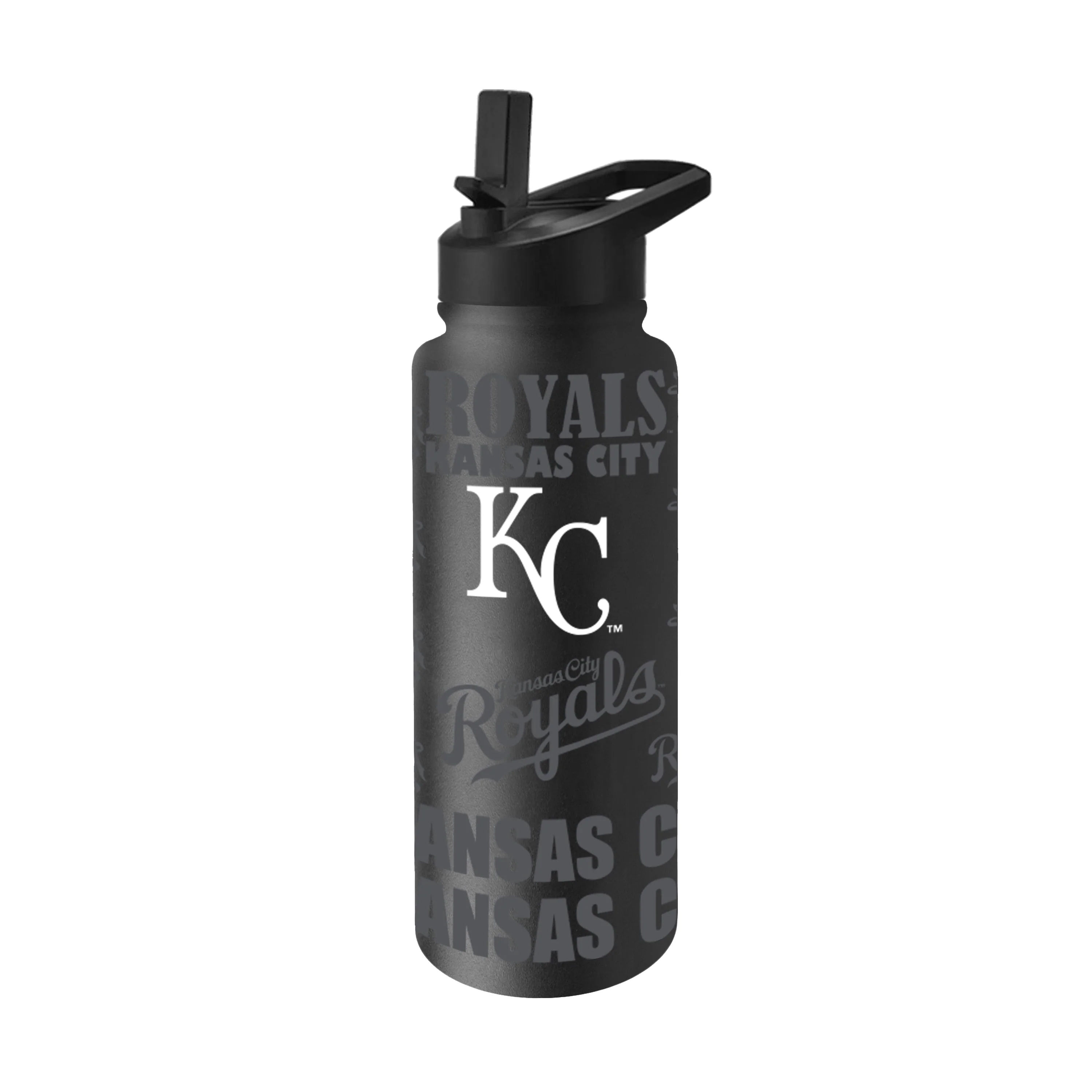 KC Royals 34oz Black Replay Quencher Bottle