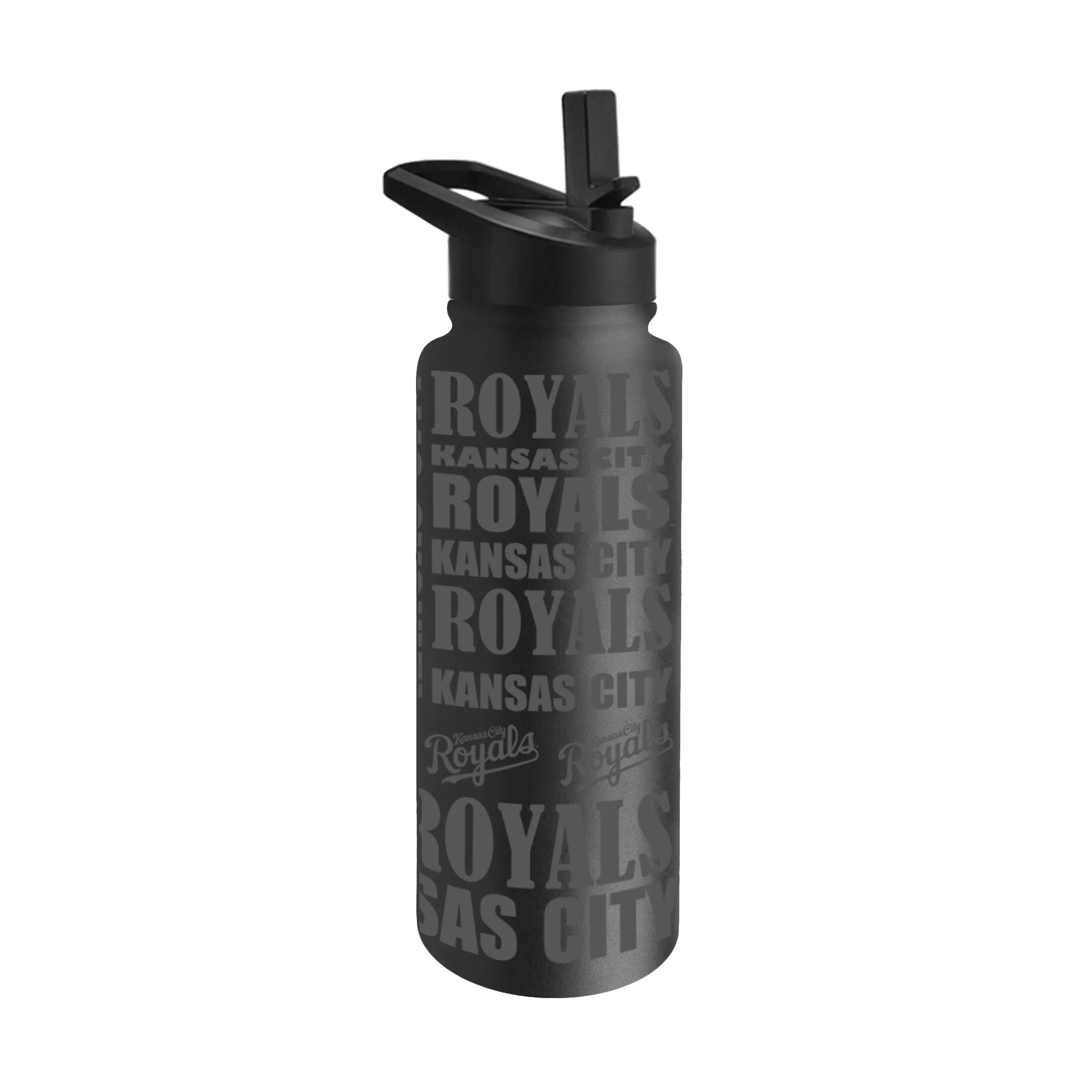 KC Royals 34oz Black Replay Quencher Bottle - Image 2