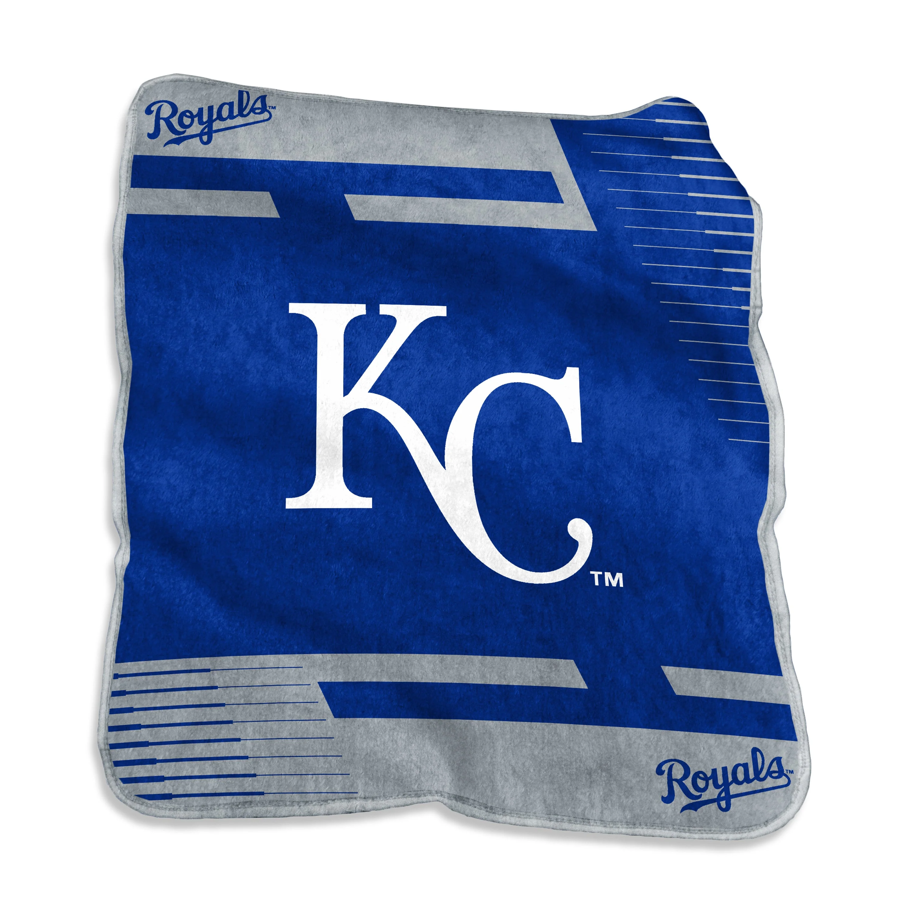 KC Royals Raschel Double Stripe Throw
