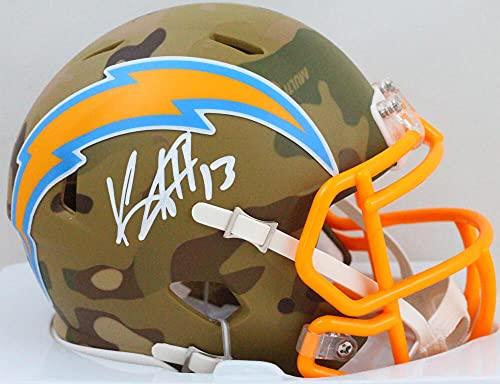 Keenan Allen Autographed LA Chargers Camo Mini Helmet- Beckett W White