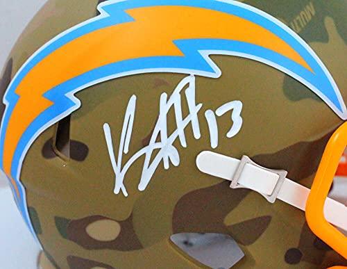 Keenan Allen Autographed LA Chargers Camo Mini Helmet- Beckett W White - Image 3