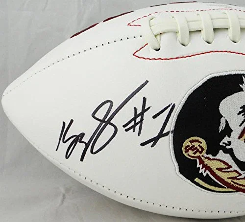 Kelvin Benjamin Autographed Florida State Seminoles Logo Football- JSA W Auth - Image 2