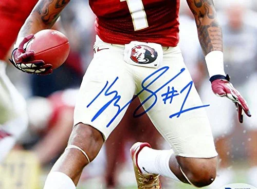 Kelvin Benjamin Autographed FSU 8x10 Running w/ Ball PF Photo- Beckett Auth Blue - Image 2