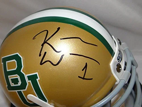 Kendall Wright Autographed Baylor Bears Gold Schutt Mini Helmet- JSA W Auth - Image 2