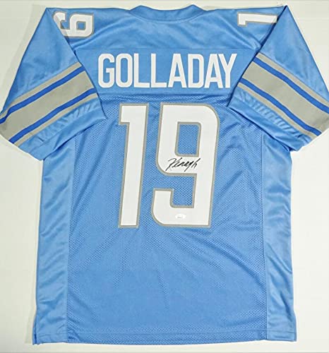 Kenny Golladay Autographed Blue Pro Style Jersey - JSA W Auth *9 - Image 4