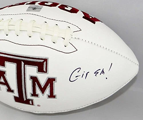 Kevin Smith Autographed Texas AM Logo Football w/ Gig 'Em- Jersey Source Auth - Image 3
