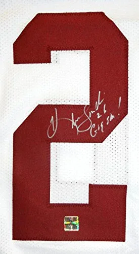 Kevin Smith Signed White College Style Jersey w/ Insc- The Jersey Source Auth 2 - Image 3