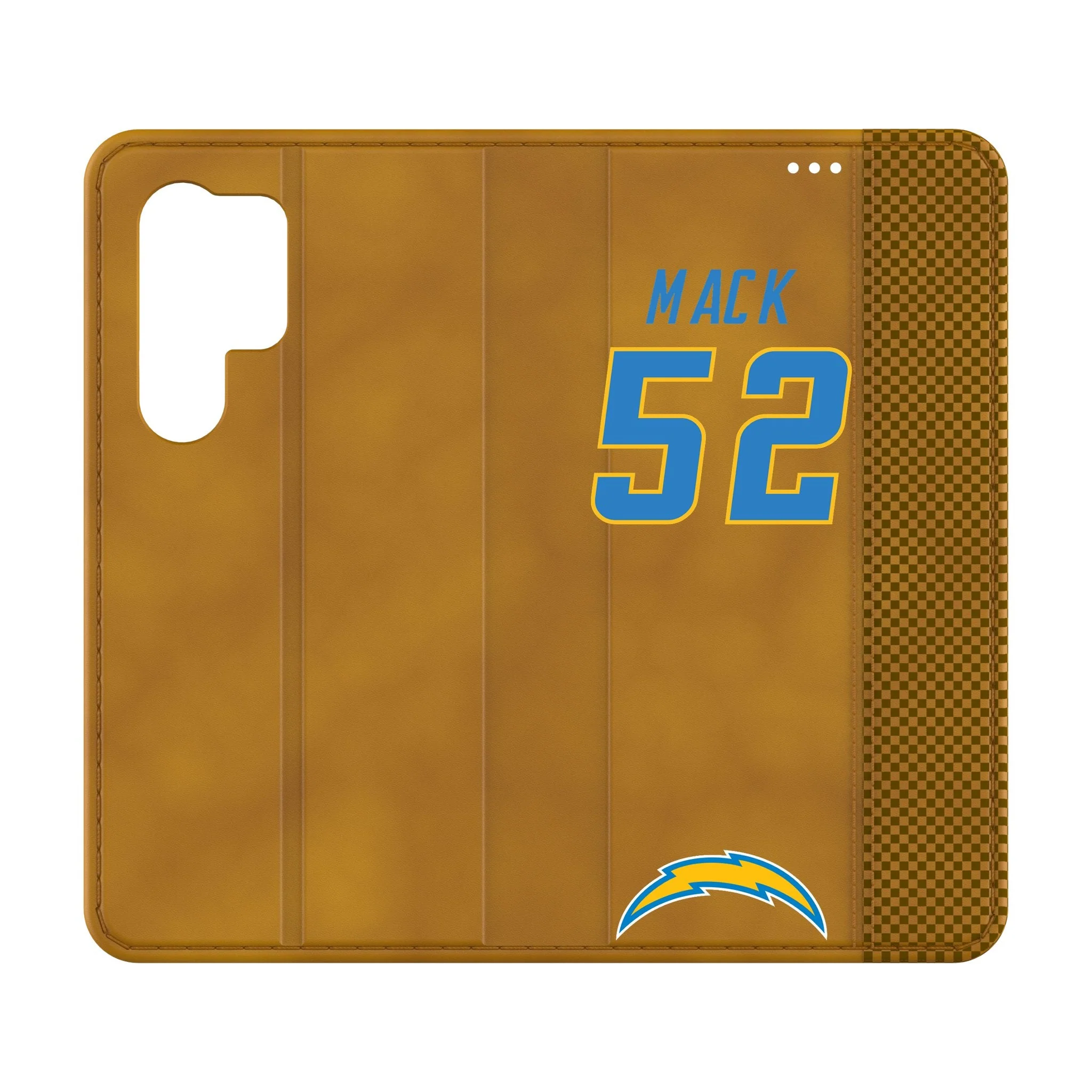 Khalil Mack Los Angeles Chargers 52 Game Tactic Folio Phone Case for Samsung Galaxy