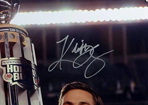 Kliff Kingsbury Autographed 16x20 Holding Trophy Photo- JSA Witness Authenticated - Image 2