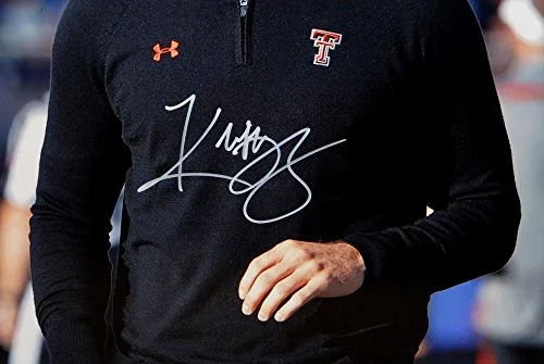 Kliff Kingsbury Signed Houston Cougars 16x20 Watching Game Photo- JSA W Auth - Image 2