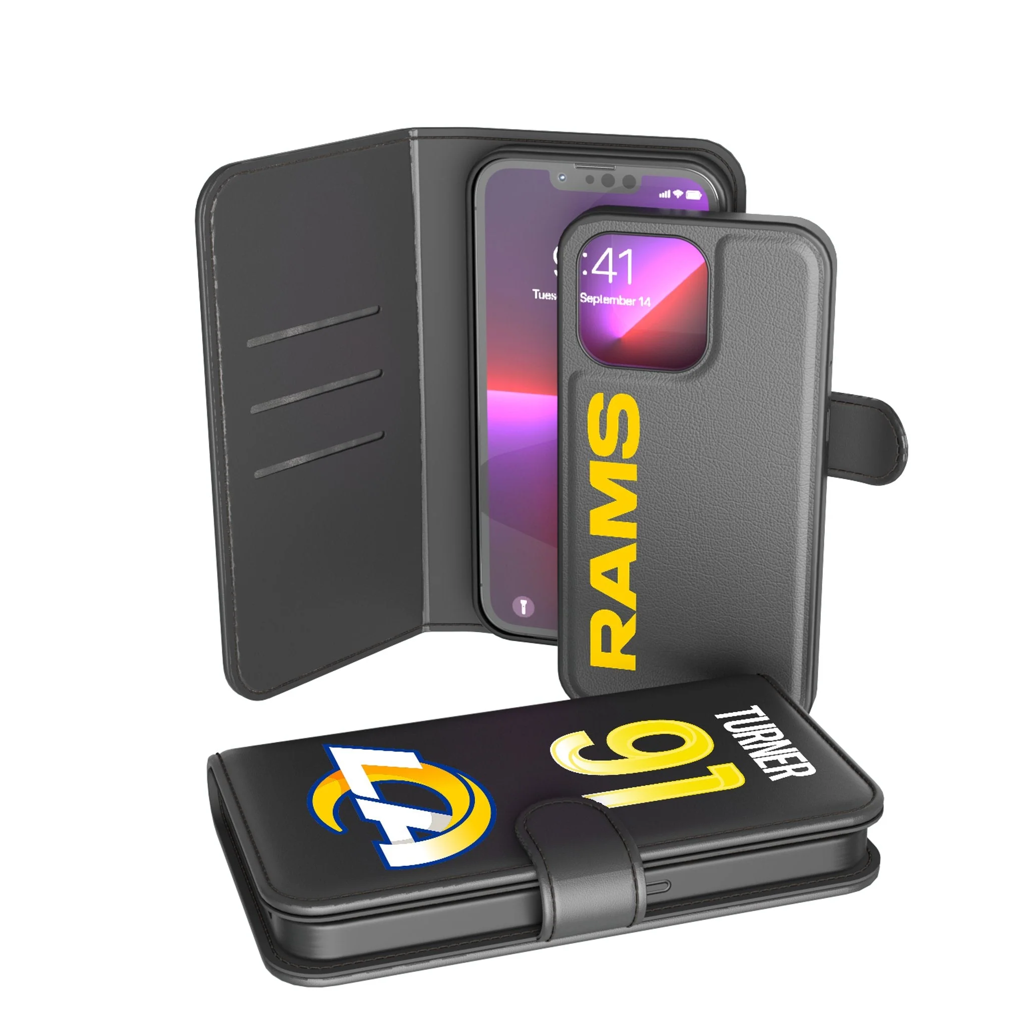 Kobie Turner Los Angeles Rams 91 Ready Wallet Phone Case