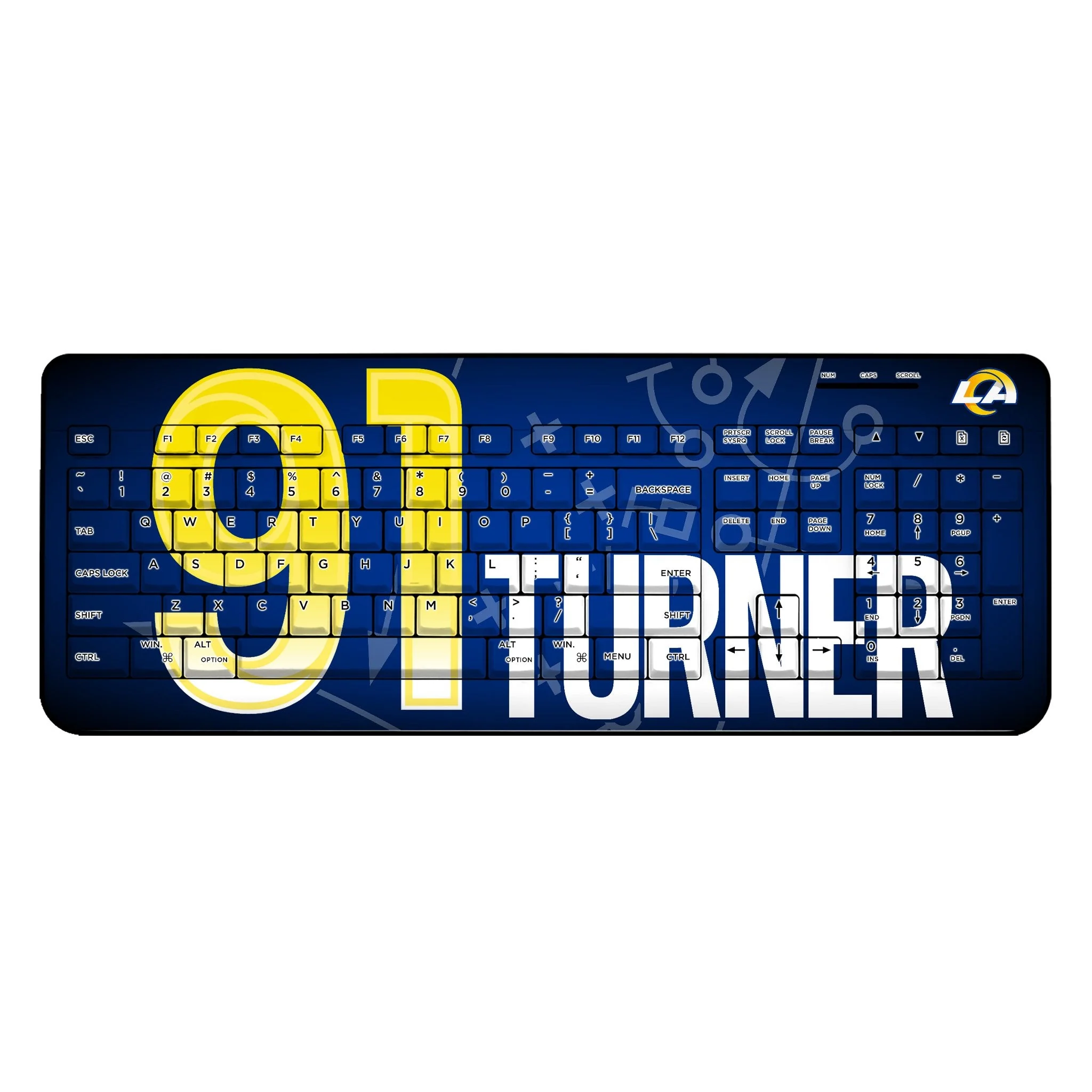 Kobie Turner Los Angeles Rams 91 Ready Wireless USB Keyboard