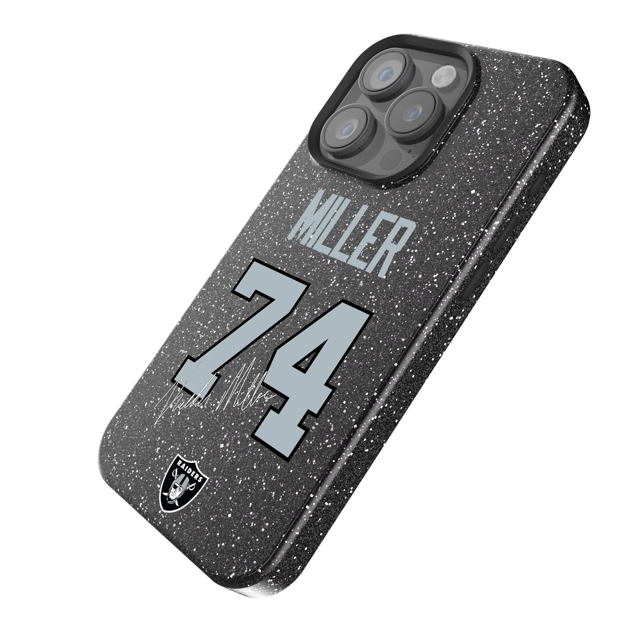 Kolton Miller Las Vegas Raiders 74 Ready Bling Phone Case - Image 2