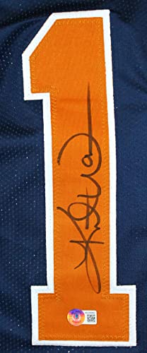 Kurt Warner Autographed Blue/Gold Pro Style STAT Jersey #2-Beckett W Hologram - Image 5