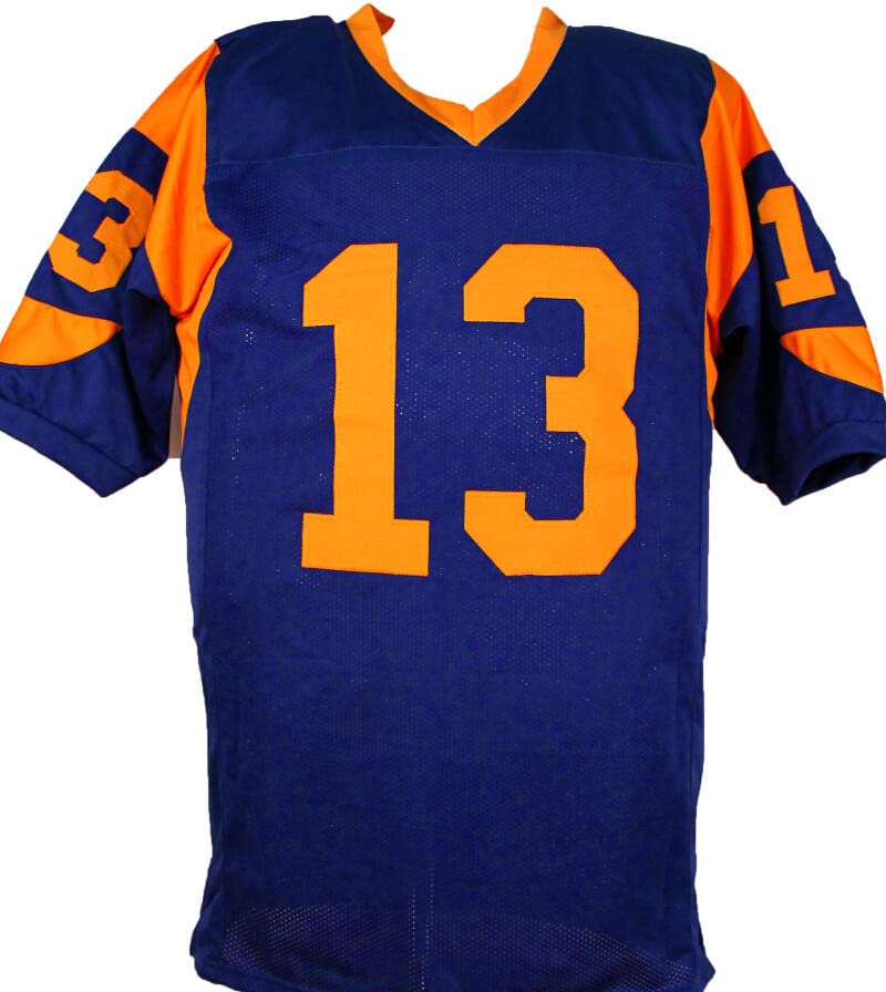 Kurt Warner Autographed Blue/Yellow Pro Style Jersey-Beckett W Hologram - Image 4