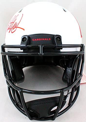Kurt Warner Autographed Cardinals Authentic Lunar Speed FS Helmet- Beckett WRed - Image 4