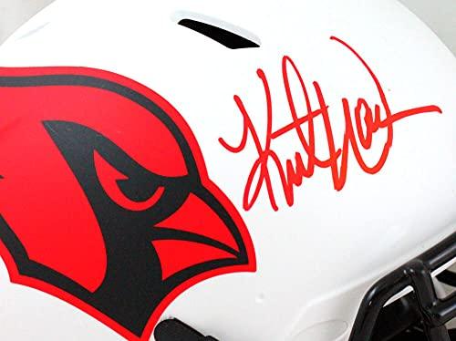 Kurt Warner Autographed Cardinals Authentic Lunar Speed FS Helmet- Beckett WRed - Image 5