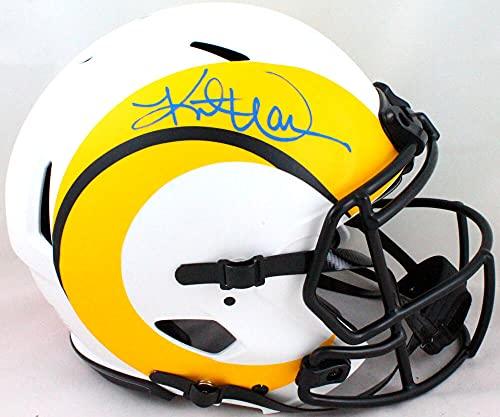 Kurt Warner Autographed Rams Authentic Lunar Speed F/S Helmet- Beckett W Blue