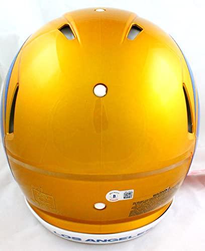 Kurt Warner Autographed Rams Flash Speed Authentic F/S Helmet-Beckett W Hologram White - Image 3