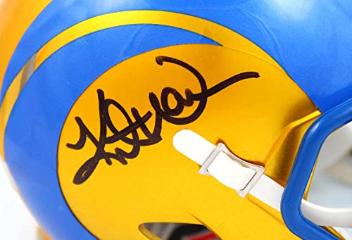 Kurt Warner Autographed St. Louis Rams Flash Speed Mini Helmet-Beckett W Hologram Black - Image 5