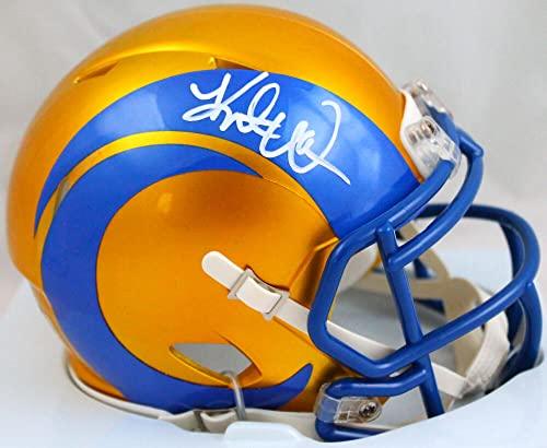 Kurt Warner Autographed St. Louis Rams Flash Speed Mini Helmet-Beckett W Hologram White
