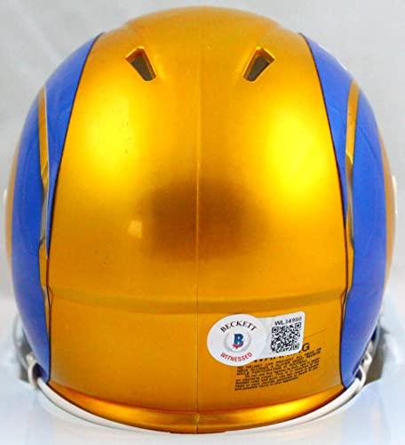 Kurt Warner Autographed St. Louis Rams Flash Speed Mini Helmet-Beckett W Hologram White - Image 2