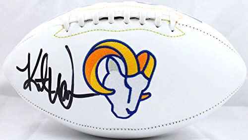 Kurt Warner Autographed St. Louis Rams Logo Football-Beckett W Hologram Black