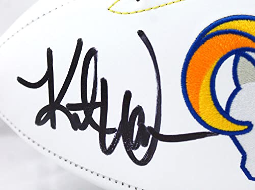 Kurt Warner Autographed St. Louis Rams Logo Football-Beckett W Hologram Black - Image 5