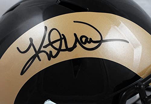 Kurt Warner Signed St. Louis Rams 00-16 Speed F/S Helmet-Beckett W Hologram Black - Image 7