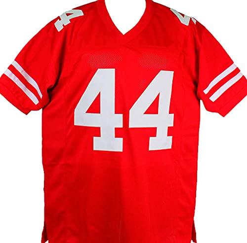 Kyle Juszczyk Autographed Red Pro Style Jersey- Beckett W Hologram Black - Image 2