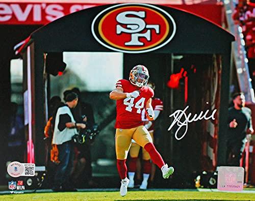 Kyle Juszczyk Autographed SF 49ers 8x10 Running From Tunnel Photo- Beckett W Holo