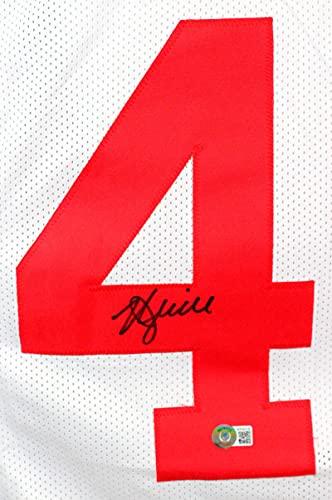 Kyle Juszczyk Autographed White Pro Style Jersey- Beckett W Hologram Black - Image 3