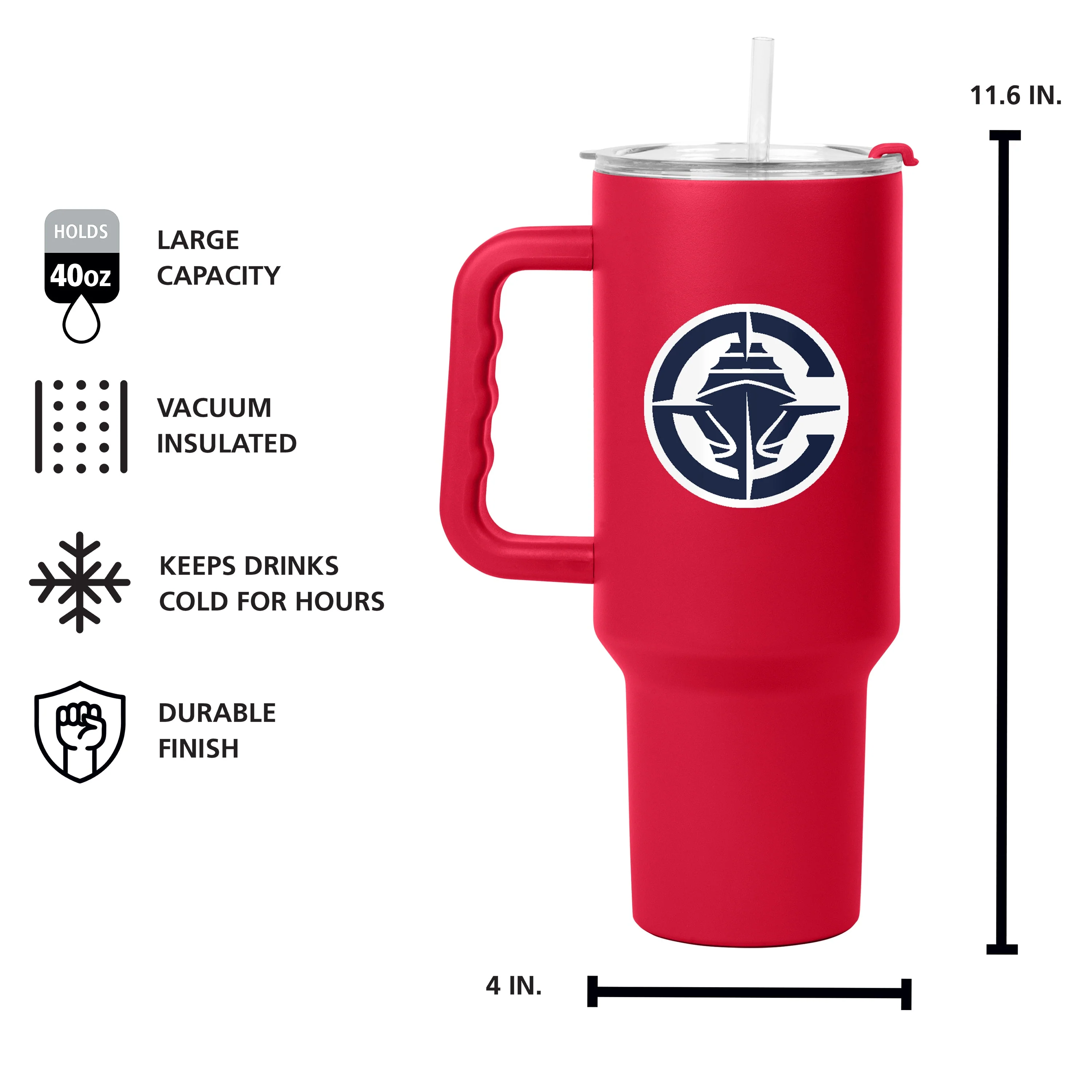 LA Clippers 40oz Flipside Powder Coat Tumbler - Image 5