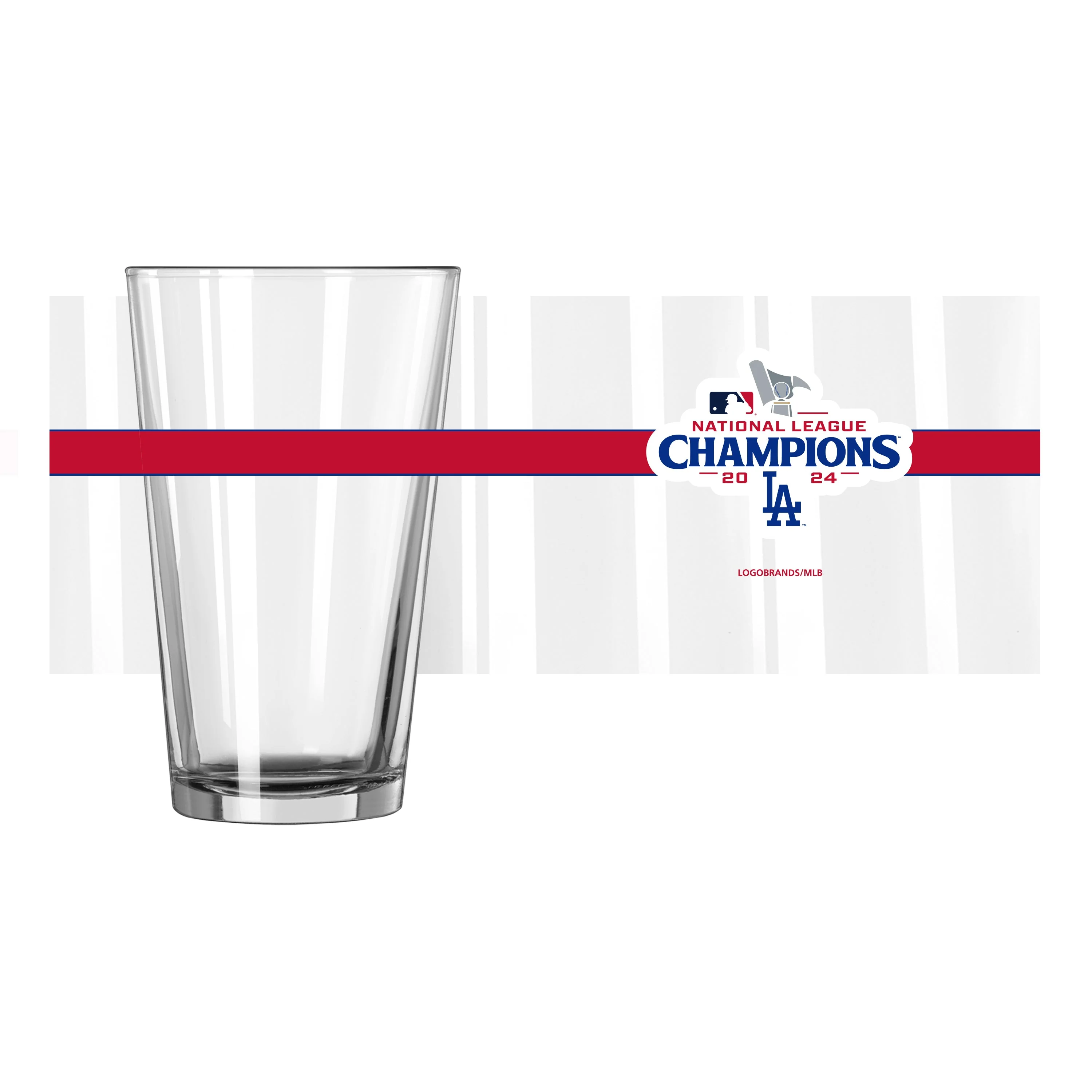 LA Dodgers 2024 National League Champs 16oz Pint Glass - Image 2