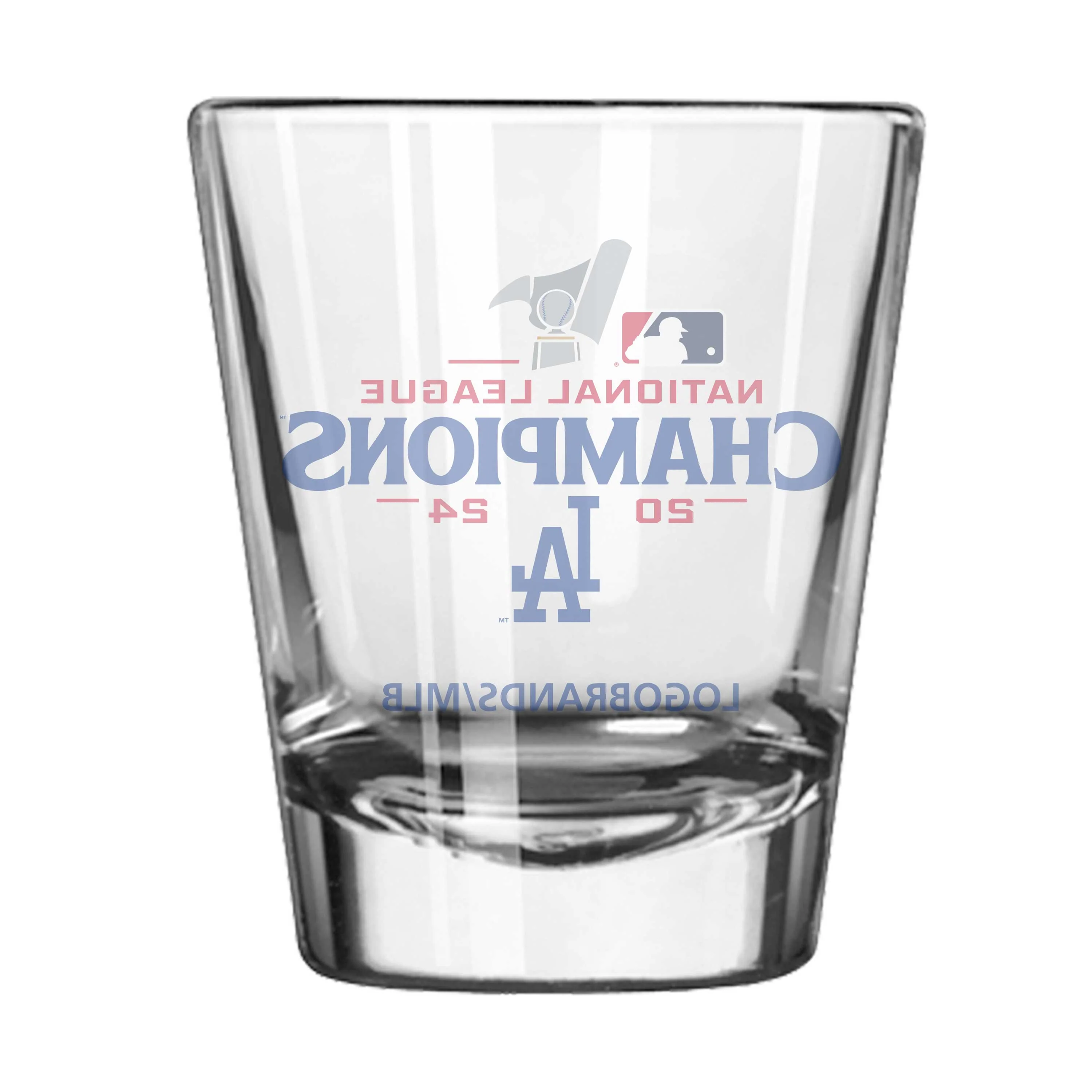 LA Dodgers 2024 National League Champs 2oz Shot Glass - Image 2