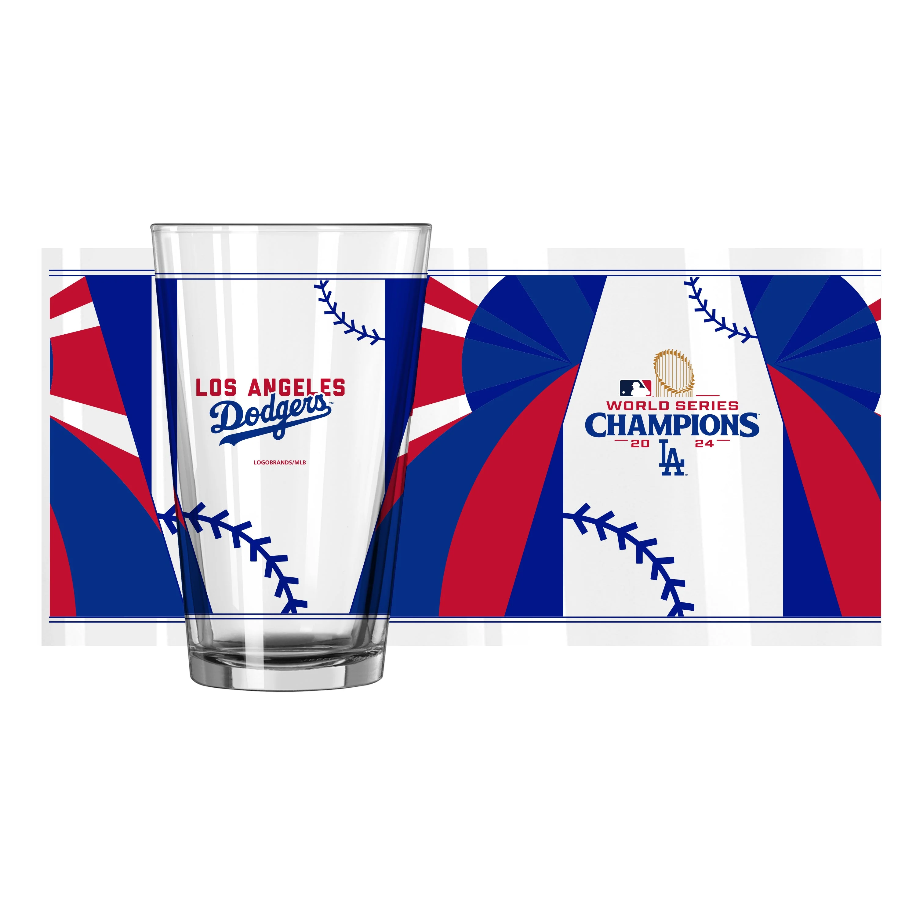 LA Dodgers 2024 World Series Champs 16oz Wrap Pint Glass - Image 2