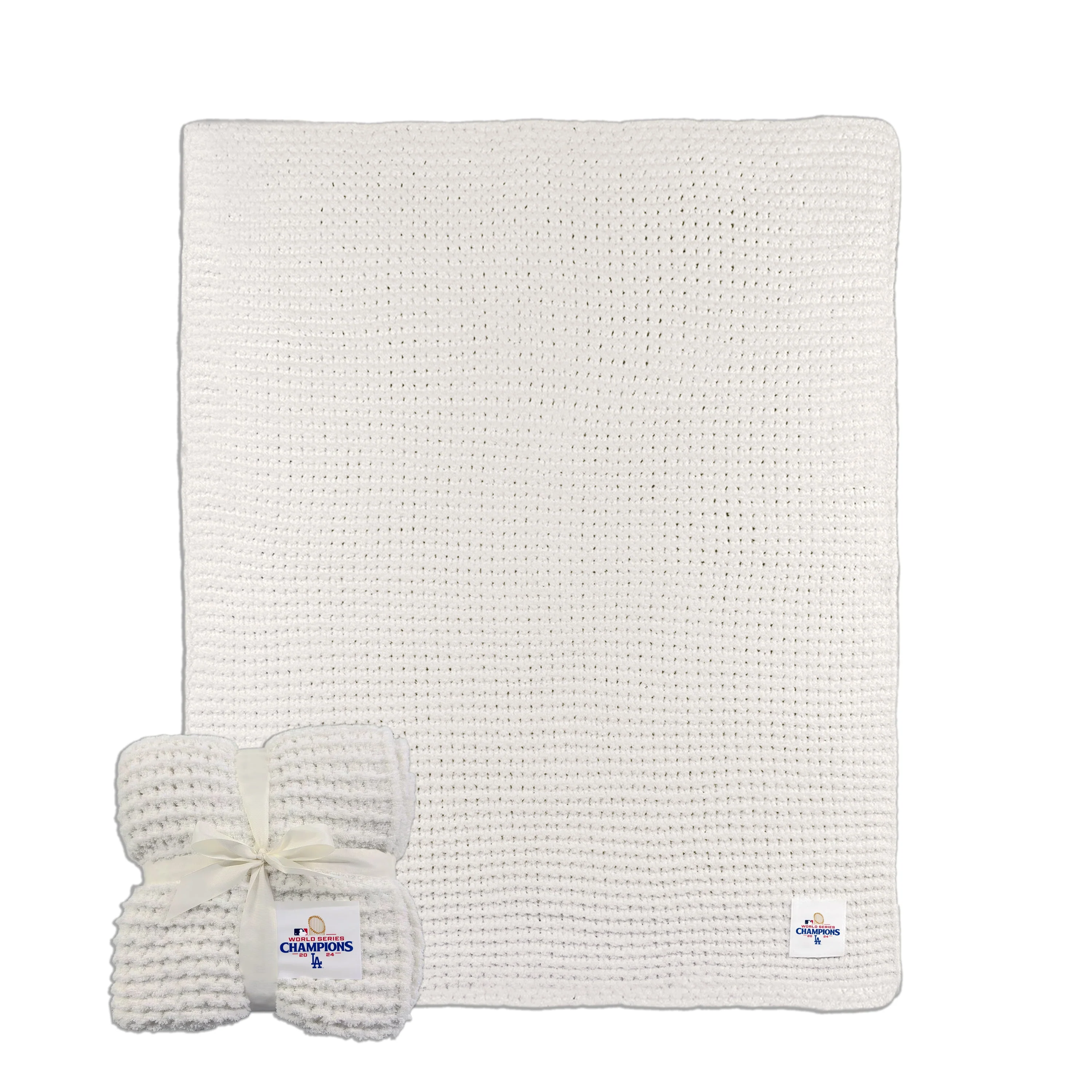 LA Dodgers 2024 World Series Champs Cable Knit Throw
