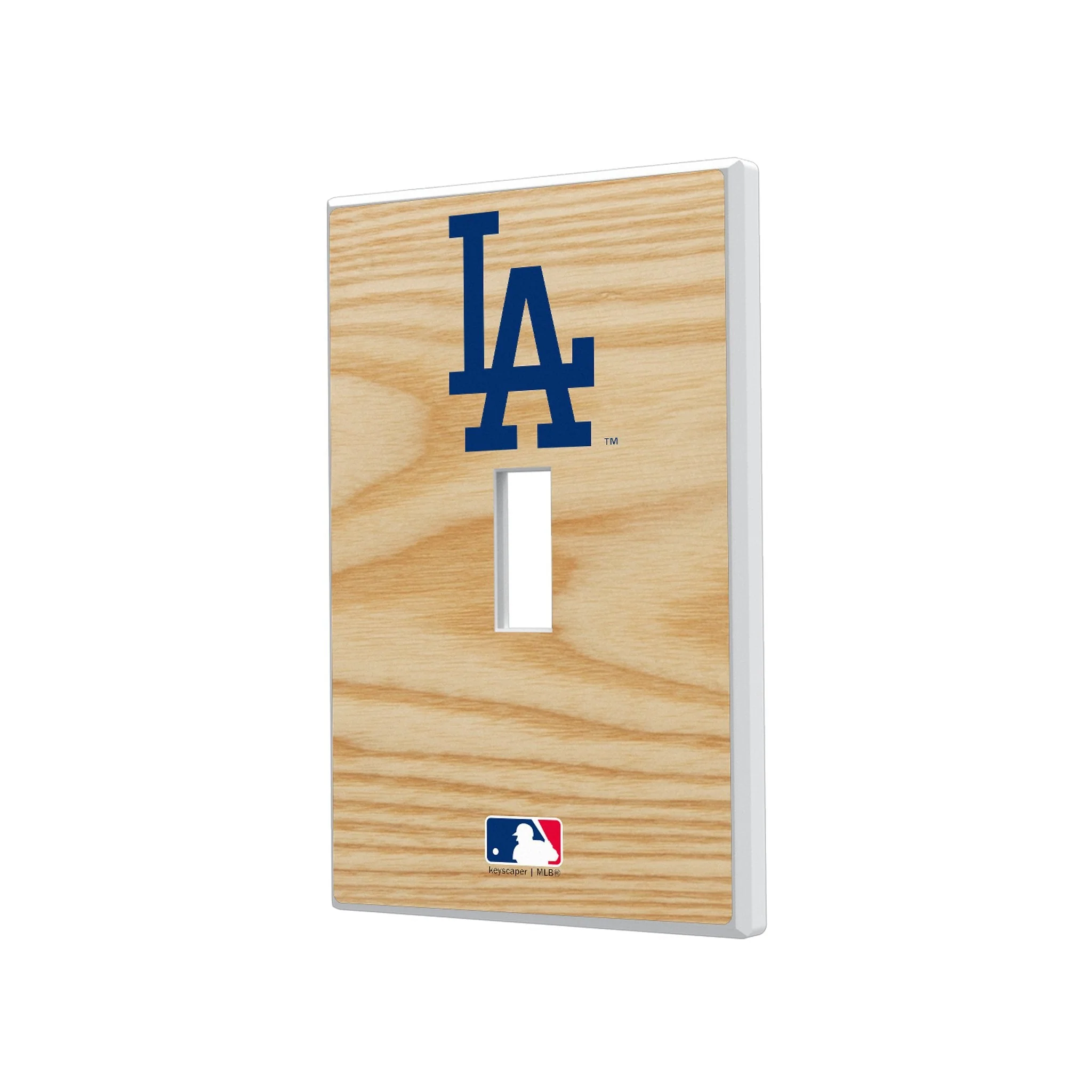 LA Dodgers Baseball Bat Hidden-Screw Light Switch Plate